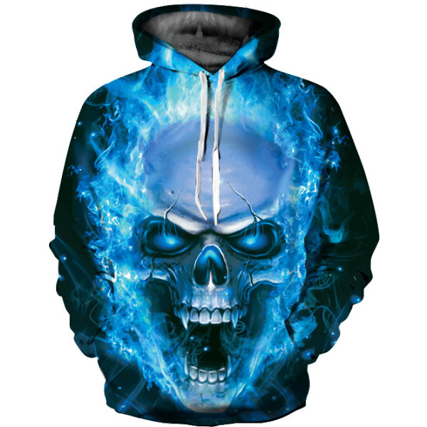 Unisex 3D Digital Print Hoodie til mænd og kvinder (XL)