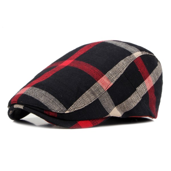 Herre flad newsboy hat, justerbar irsk cabbie cap, åndbar