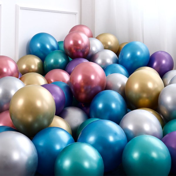 100 förtjockade 12-tums guldbröllopsdekorationsballonger