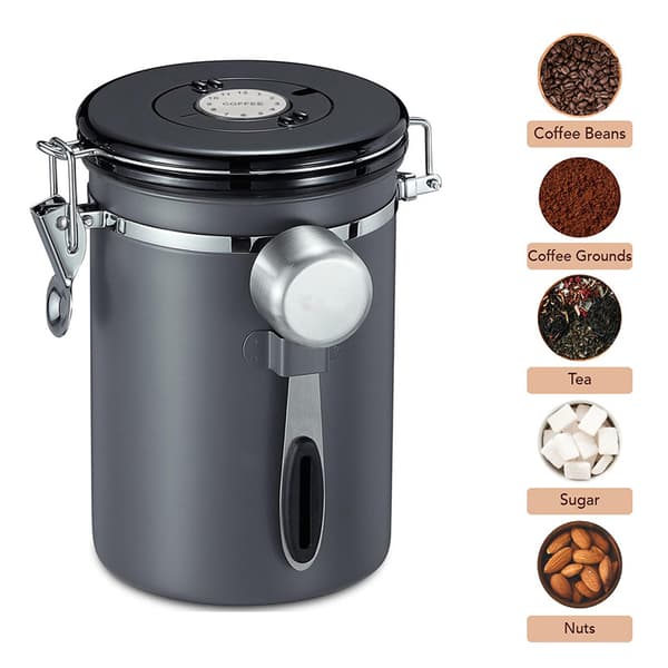 Kaffekanne i rustfritt stål med dato for matlagring 1,8L