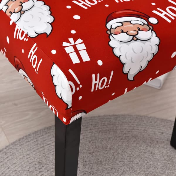 Julmatstolsöverdrag Set om 4, Stretch Christmas Parson