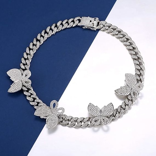 Cubansk sommerfugl-kjede Cubansk sommerfugl-lenke choker sommerfugl C