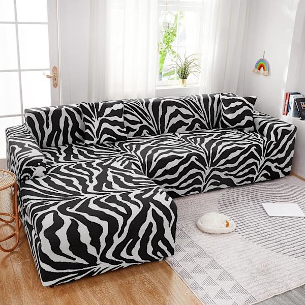 L-formad sofföverdrag 2 delar stretch elastisk L-typ soffa