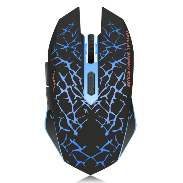 K6 Trådløs Gaming Mus, Oppladbar Stille LED Optisk Comput