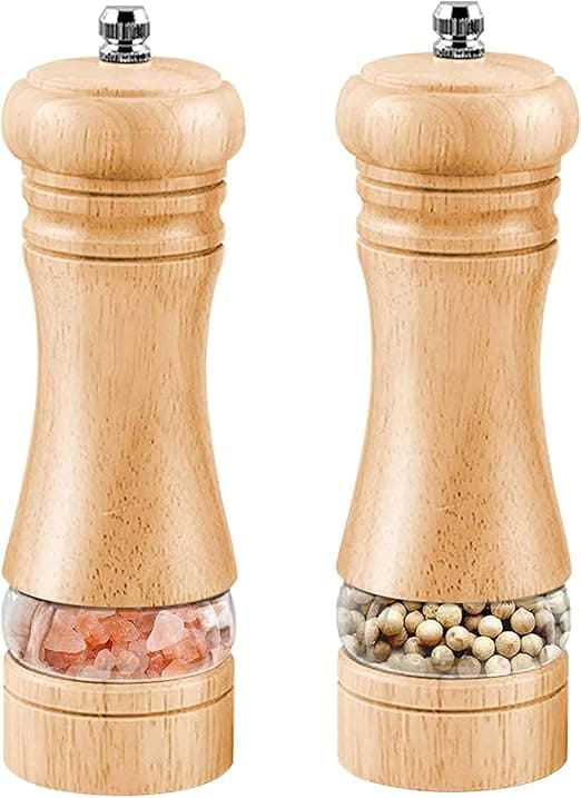 2 st peppar- och saltkvarnar, salt- och pepparkvarnar i trä