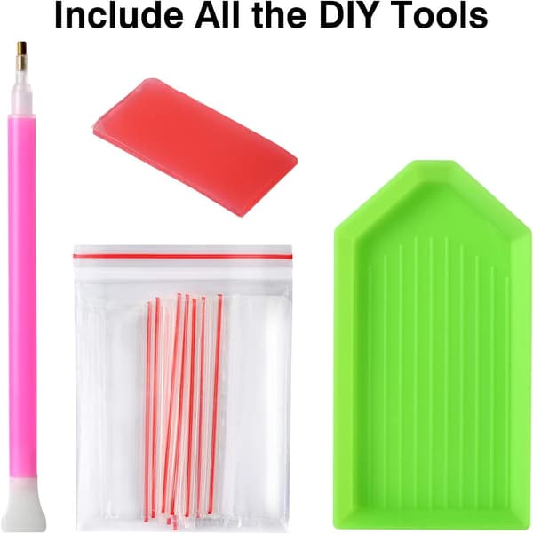 5D DIY Diamant Vuxna Barn Målning Set Häst Full Diamant Em