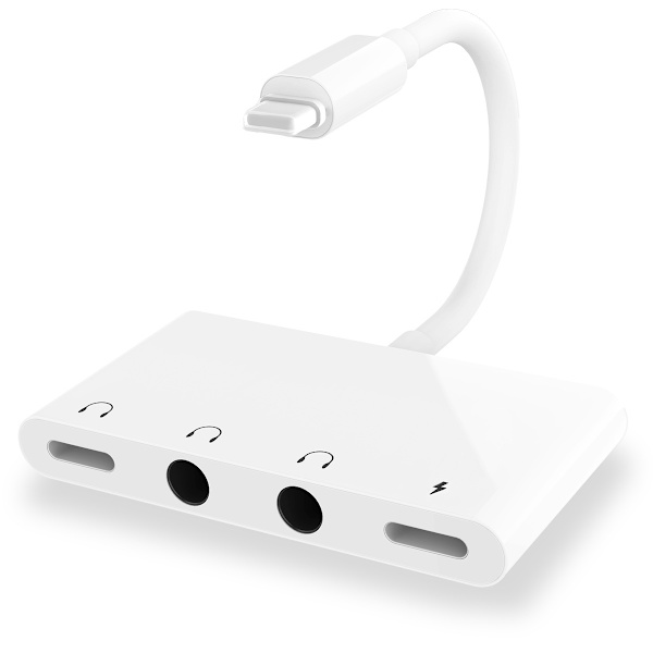 Hovedtelefonadapter til iPhone, Lightning til 3,5 mm jackstik Dongle-adapter