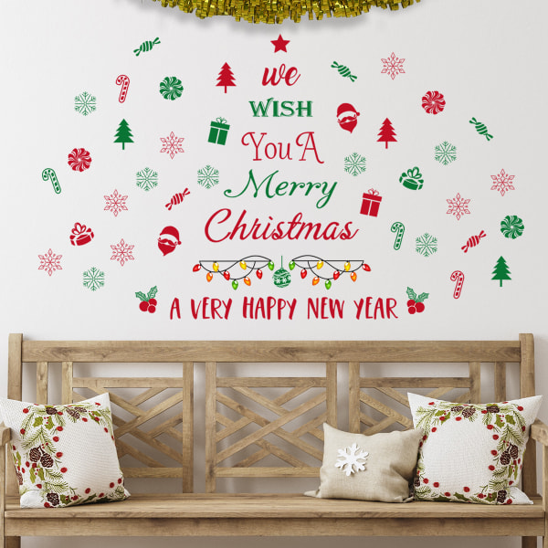 God Jul Citat Väggdekaler Gott Nytt År Citat Klistermärke