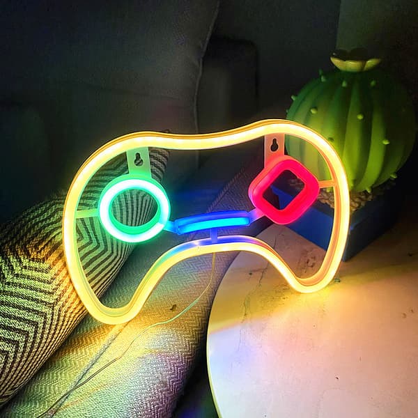 Neon LED USB-drevet lysende skiltindretning Gaming Cool Neon til seng