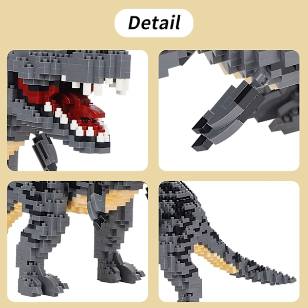 LULUFUN Dinosaur Building Blocks Kit, DIY Mini Building Blocks T