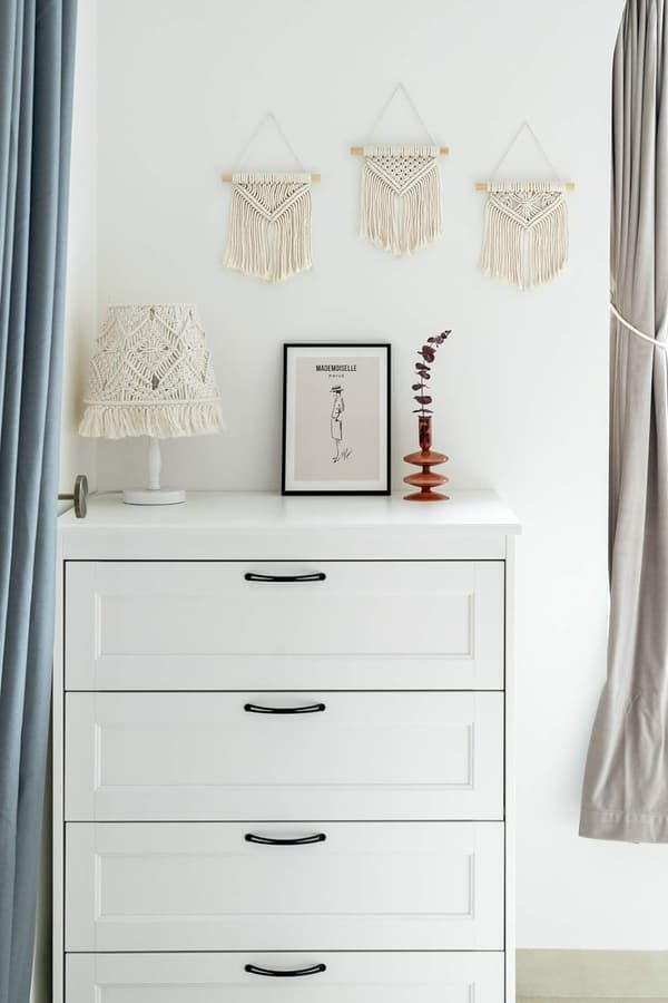 3-pakkaus Mini Macrame Seinävaate, Söpö Boho Auton Tarvikkeet, Wov