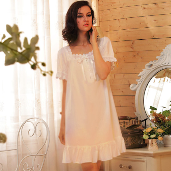 Vintage court princess plus size yöpaita - Pinkki XXS
