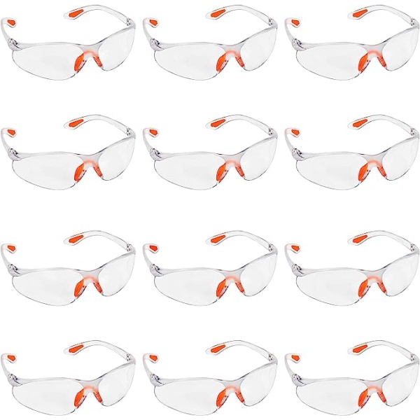 12PCS Clear Safety Glasses Protective Glasses