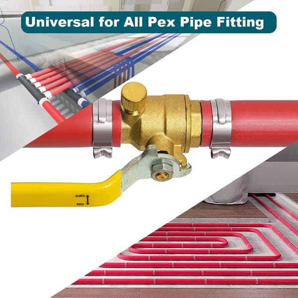 30 1/2 tommer PEX-klemmer, rustfrie stålklemmer, til PEX-ferrule