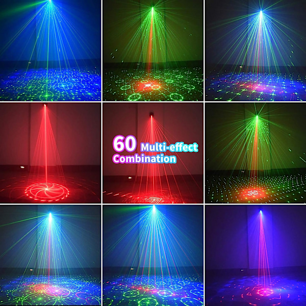 DJ Disco Scenelys, LED Lydeaktiveret Laserlys RGB