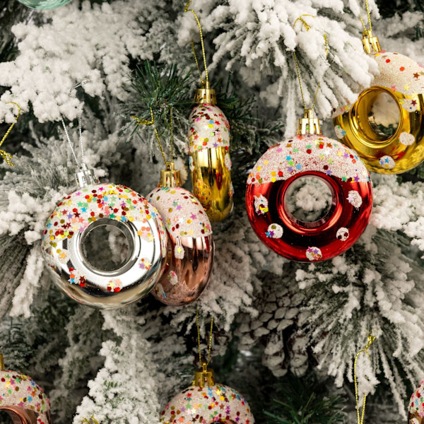 8 stk. Donut Julepynt Sød Donut Vedhæng Julepåske Træ Hængende Pynt til Feriefest Tilbehør (Kaffe)