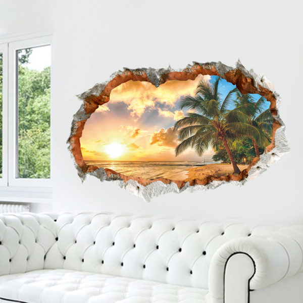3D-seinätarra (60x90 cm) I itseliimautuva seinätarra