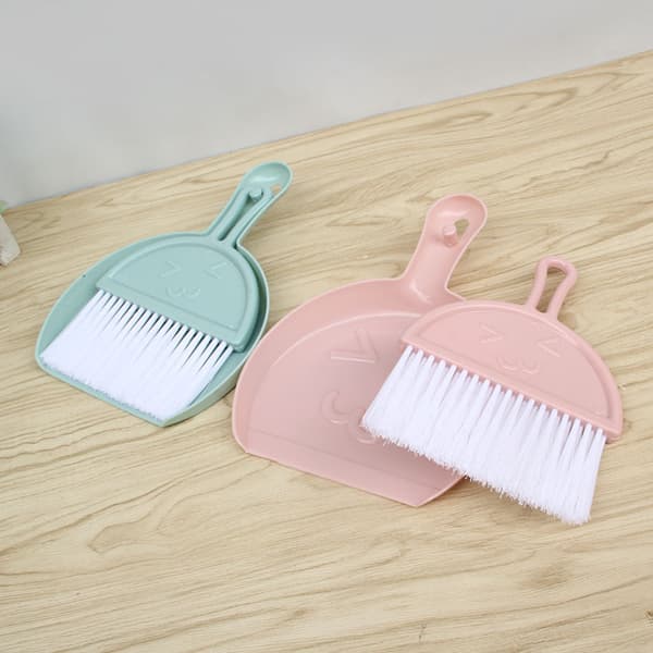 3PCS Mini Dustpan og Dustpan Set, Liten Kost og Dustpan, Port