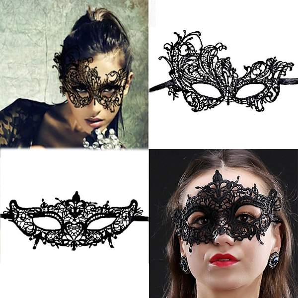 15 st Halloween flexibla spetsmasker