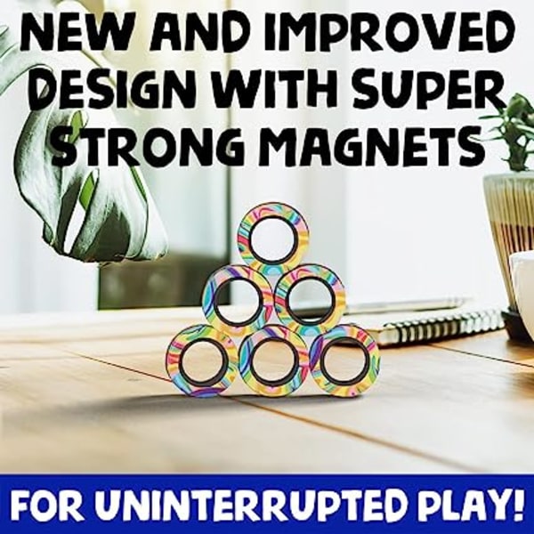 Magnetiska ringar leksak, vuxna magneter ring leksaker för ångestlindring