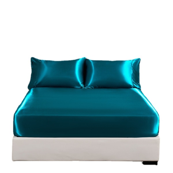 Enfärgad imitationssilke satin fyrapiece set sängkläder pillowca