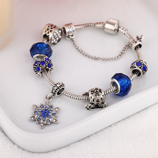 Blå stjärnhimmel armband DIY Fairy Tale Christmas Diamond inläggning