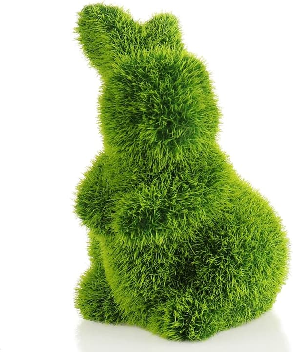 (2 x Kanin-11cm) Dekorativ Greskledd Keramisk Påskekanin