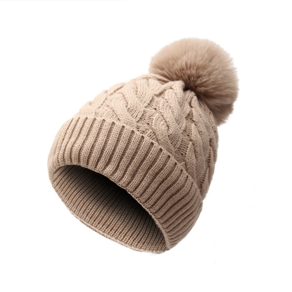 Winter Beanie Hats for Women Thermal Winter Hat with Faux Fur Po