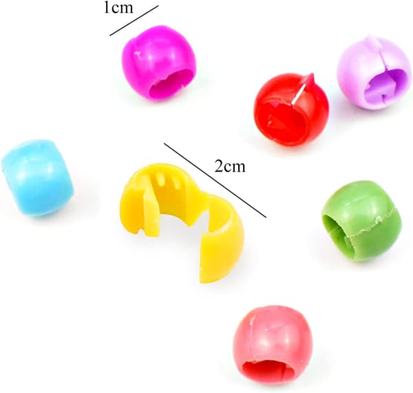 150 stk. hårklips, mini hårklips, fargerike plast hår