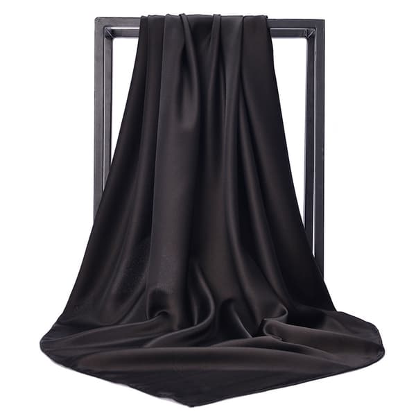 2 Generøse ensfarvede håndklæder 90*90cm ensfarvede silkes巾 til kvinder