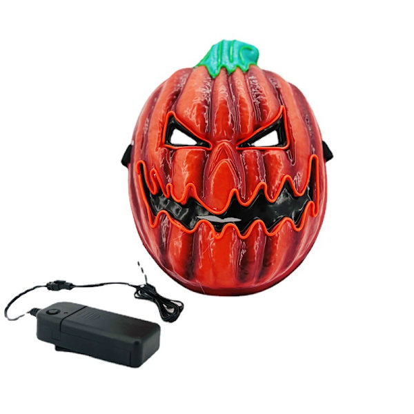 Halloween Påskefest Bold Skræmmende Græskar Hoved LED Lysende Maske