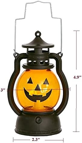 3 stk. Mini Halloween Gresskarlys LED Gresskarlys f
