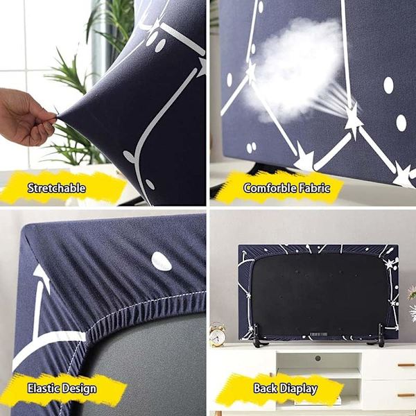 Stretch Dammskydd för TV-skärm, datorskrivbord, dammskydd,