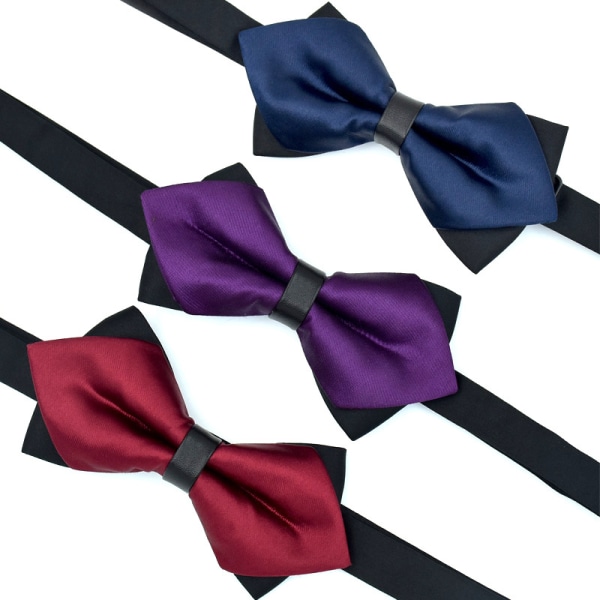 3 Dubbla lager polyester bröllop båge affärs klänning kragar för