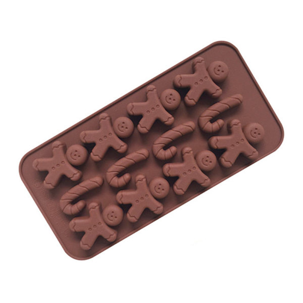 2 st snögubbe kryckor, silikagel chokladform, kakmo