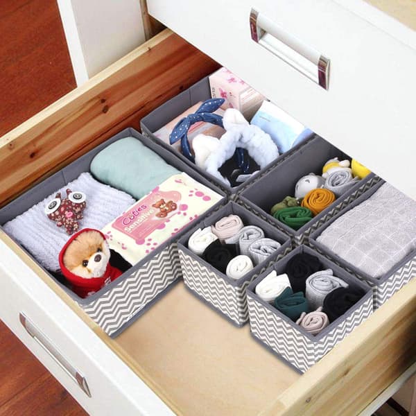6 stk. oppbevaringsboks i non-woven