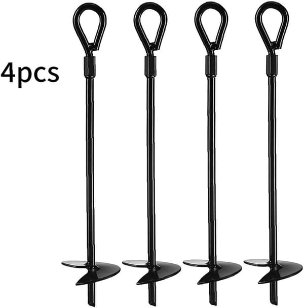 38 cm telttamaahan kiinnitysrinkulalla, 4 kpl