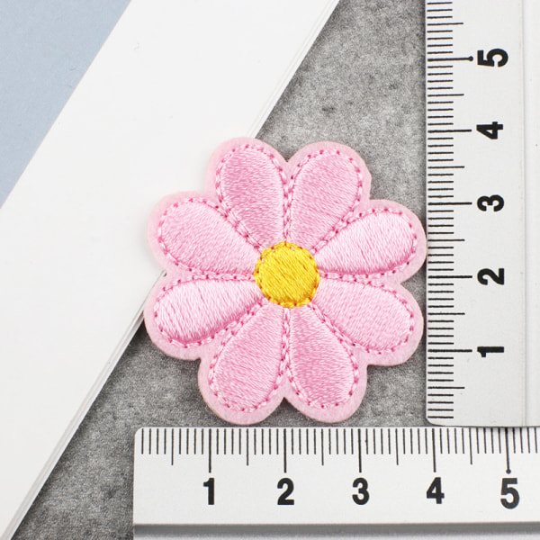 Set med 36 strykjärnsmärken Mini broderad lapp blomma strykjärn