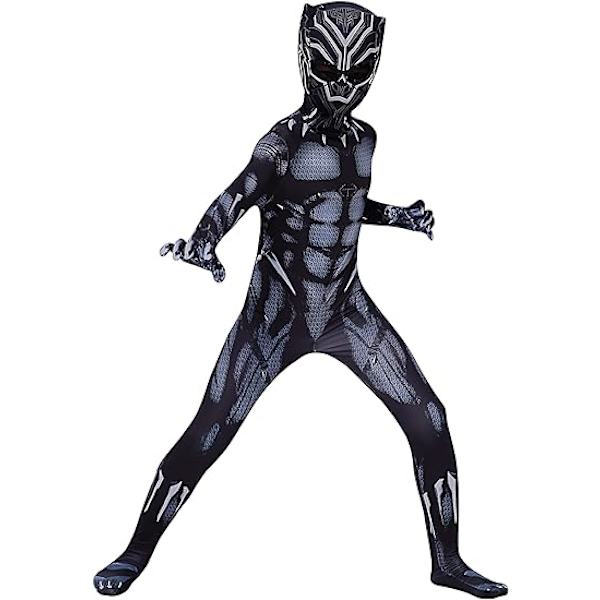 Svart panter tights hjälte cosplay kläder för barn vuxna co