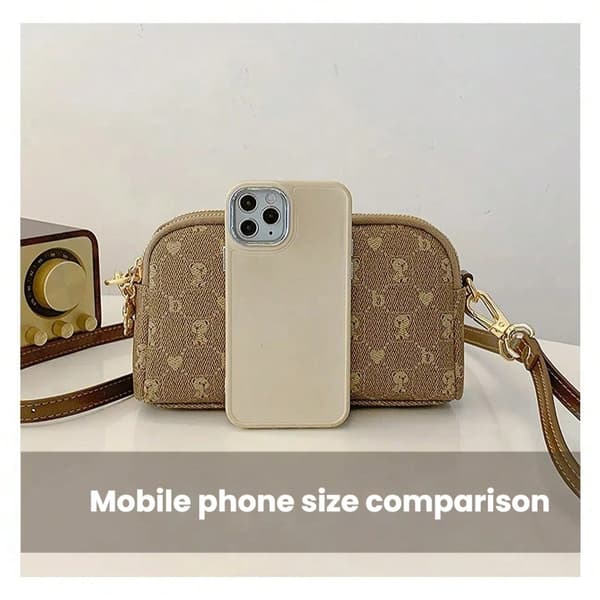 Små Crossbody-väskor för kvinnor, mobiltelefonfodral i läder, kreditkortshållare, axelväskor, plånböcker, lätta handväskor Camel