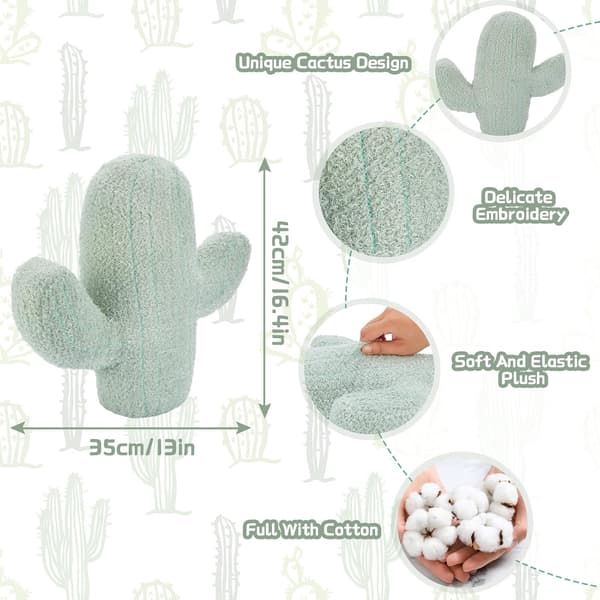 16 tum Cactus formad kudde söt kudde suckulent kudde 3D Sha
