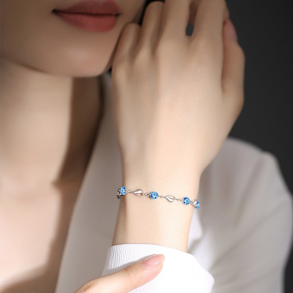 S925 Kvinners Havhjerte Armbånd