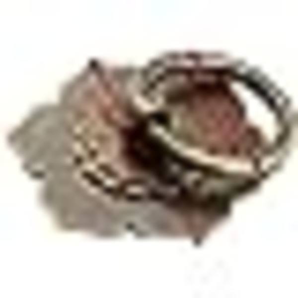 Drop Ring Knopper Antik Bronze Tone Ring Træk Blomsterform Dres