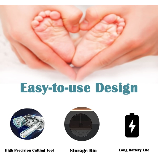 Elektrisk nagelklippare, tånagelklippare och fil 2 i 1 design, S