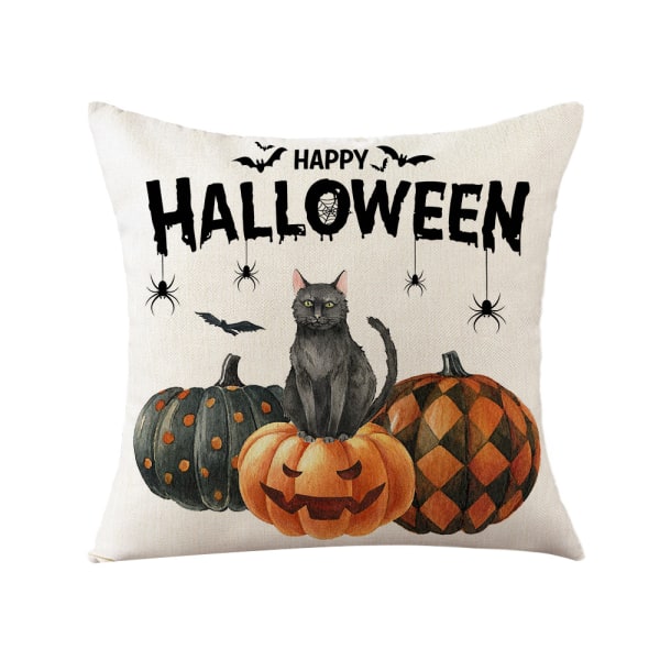 Halloween pudebetræk 18\" x 18\" Trick or Treat pudebetræk Happy H