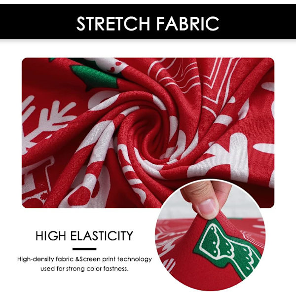 Julstolsöverdrag 6 stycken Dekorativ Klassisk Stretch Remova