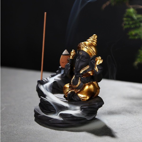 Handgjord keramisk rökelsehållare Backflow rökelsebrännare figur
