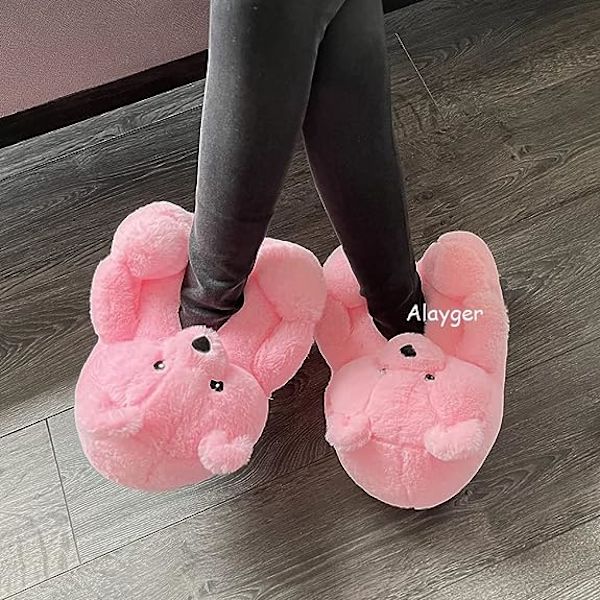 Kvinners Teddy Bear Tøfler Hjem Innendørs Myk Sklisikker Søt Vinter
