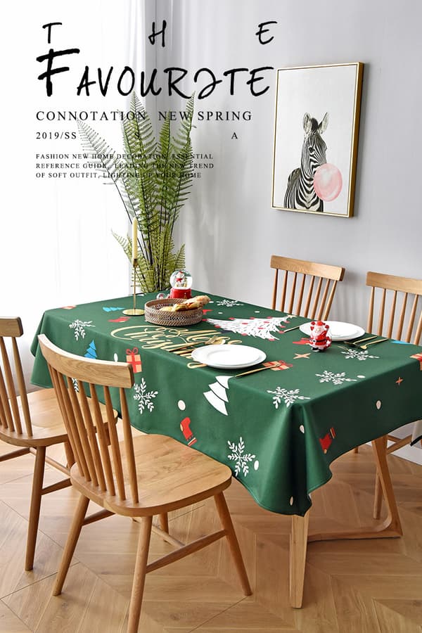 Julduk i nordisk stil, rektangulär duk med anti-värme