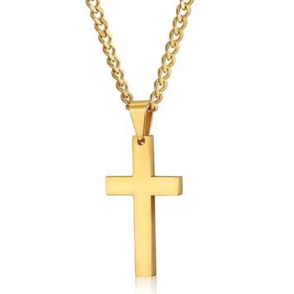 3 Kors Halsband Kvinna Man Krucifix Religiöst Kors Halsband Sil